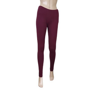 Decree Burgundy Leggings XS Soft Stretchy Casual Athleisure Wear